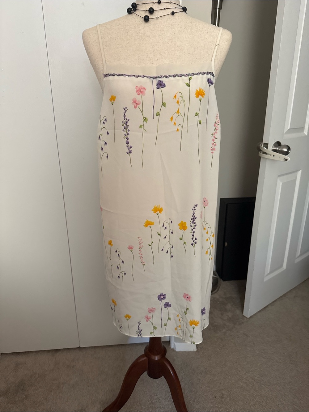 Vintage L.A. Intimates Wildflower Floral Slip Dress - Size Large